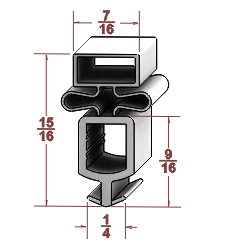 Profile 034 gasket cross-section